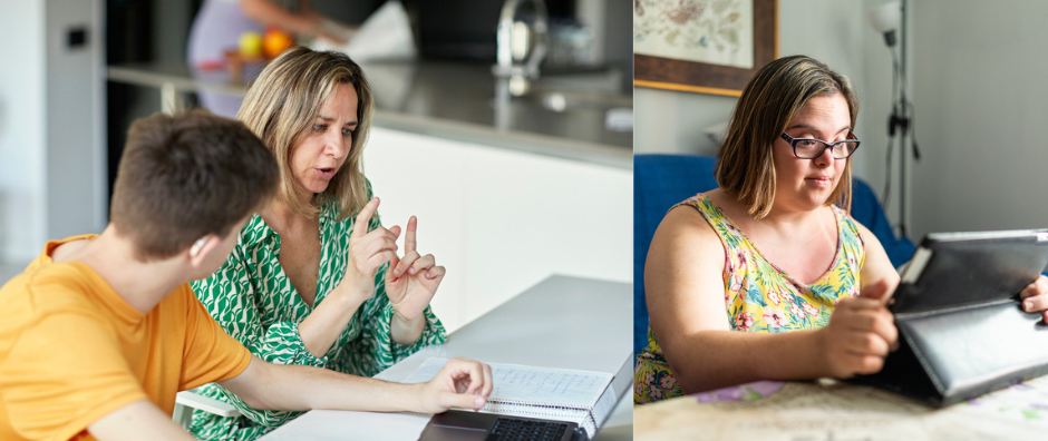 Participants of usability testing shown on computers.